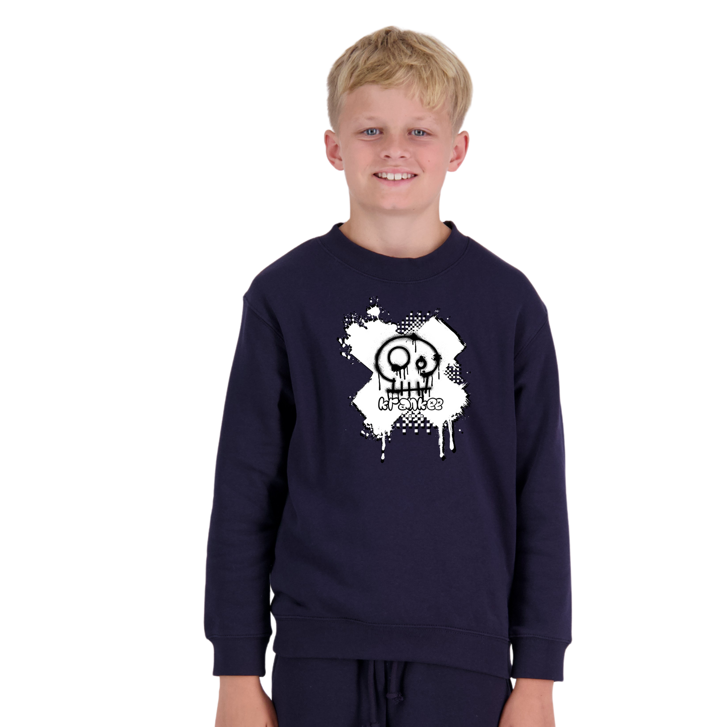 Kids Spray Paint Crew Neck
