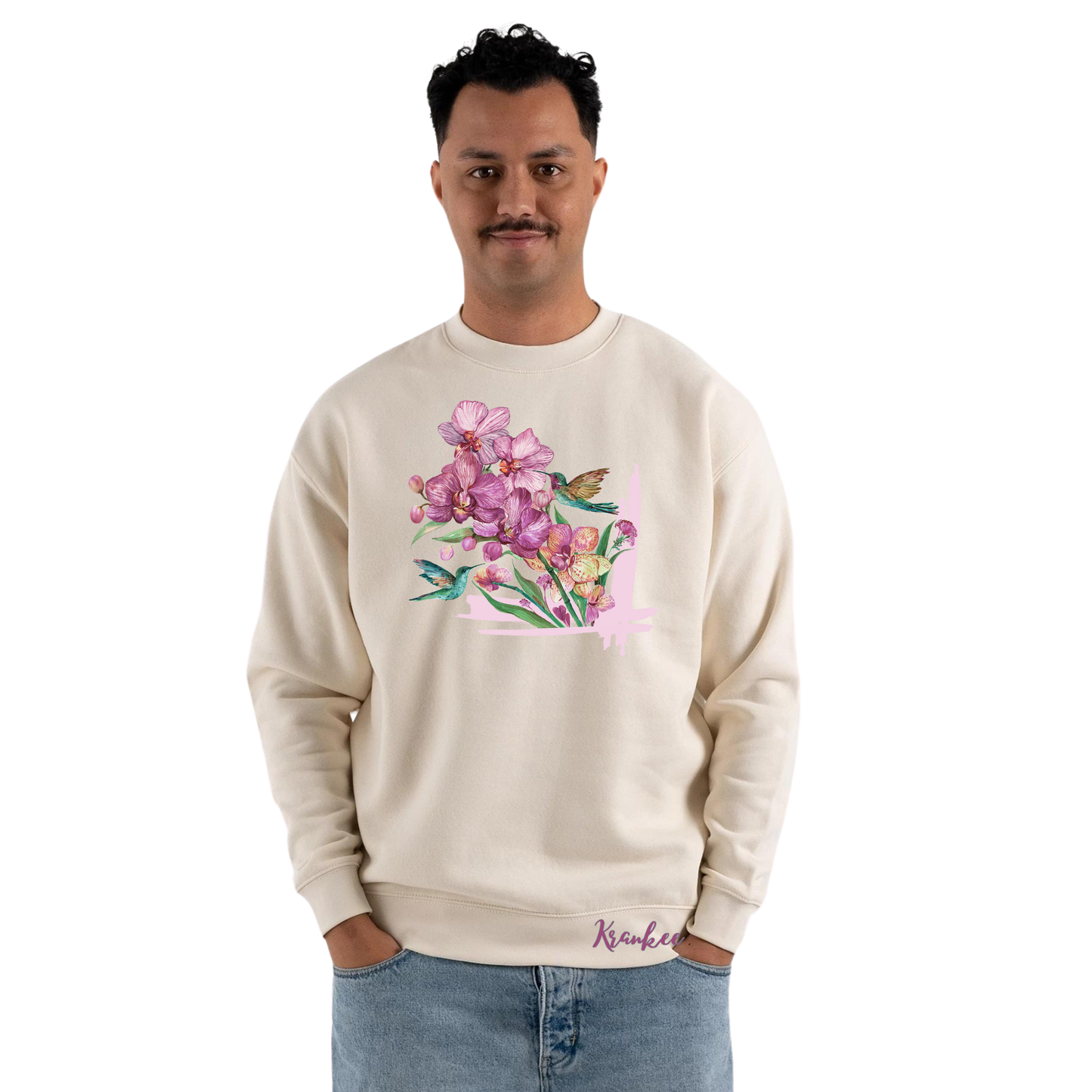 Mens Orchid Crew Neck