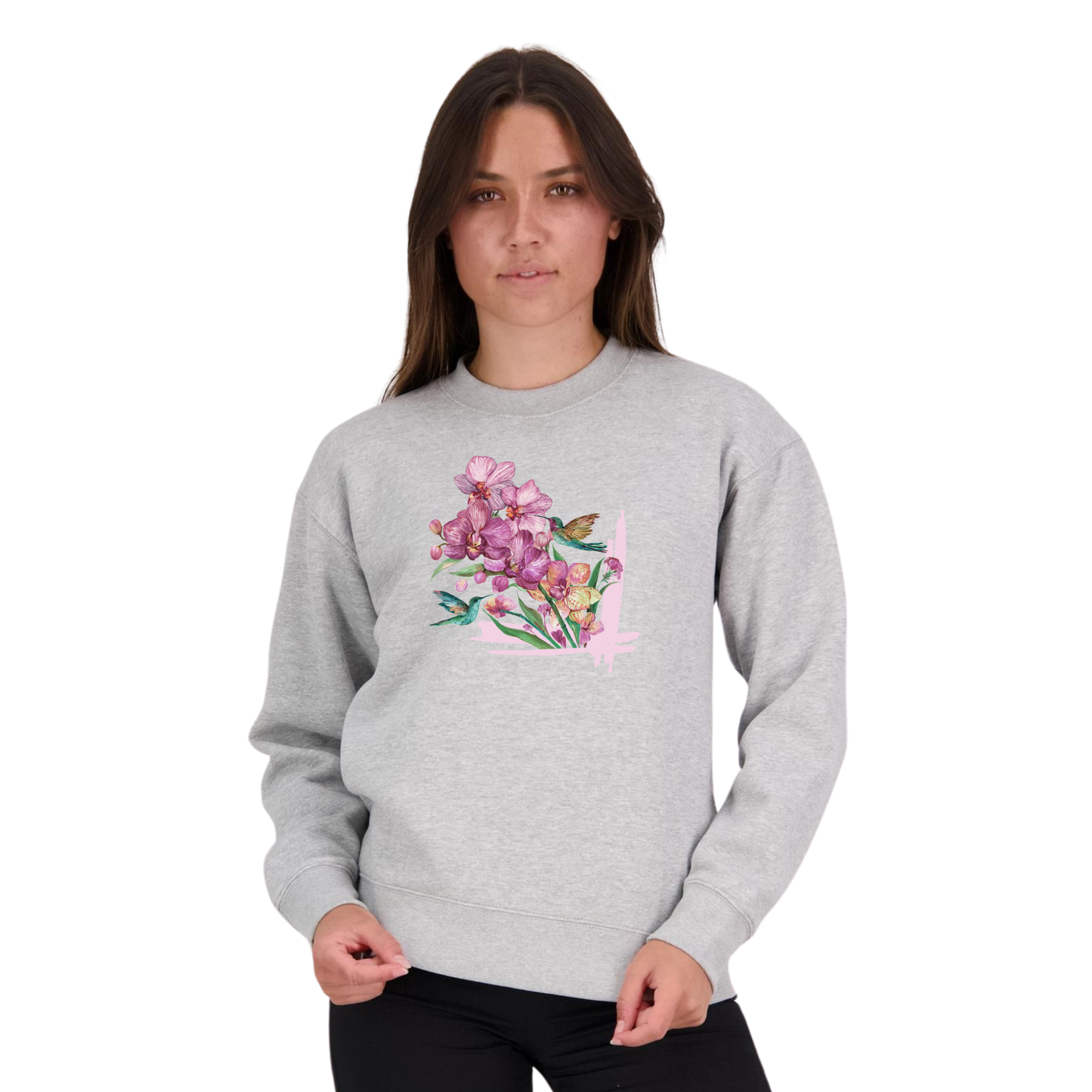 Womens Orchid Crew Neck