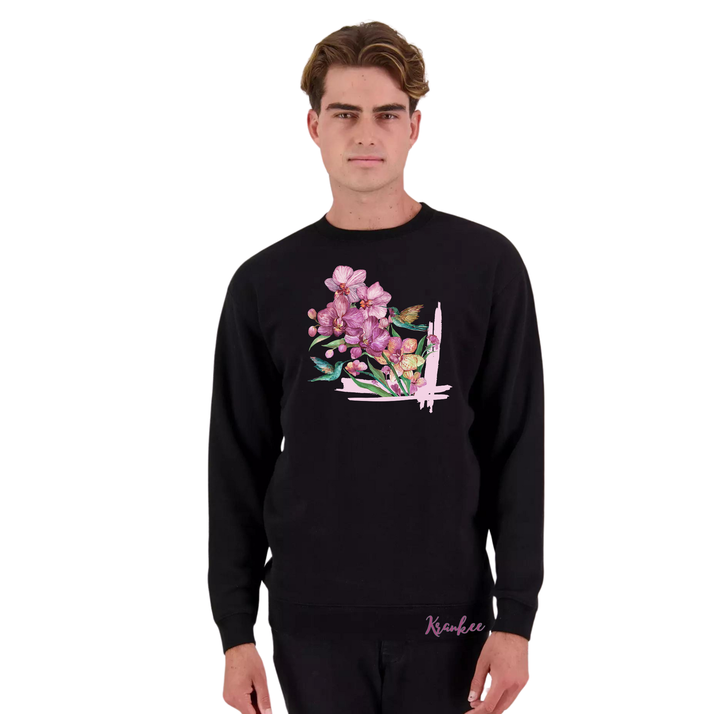 Mens Orchid Crew Neck