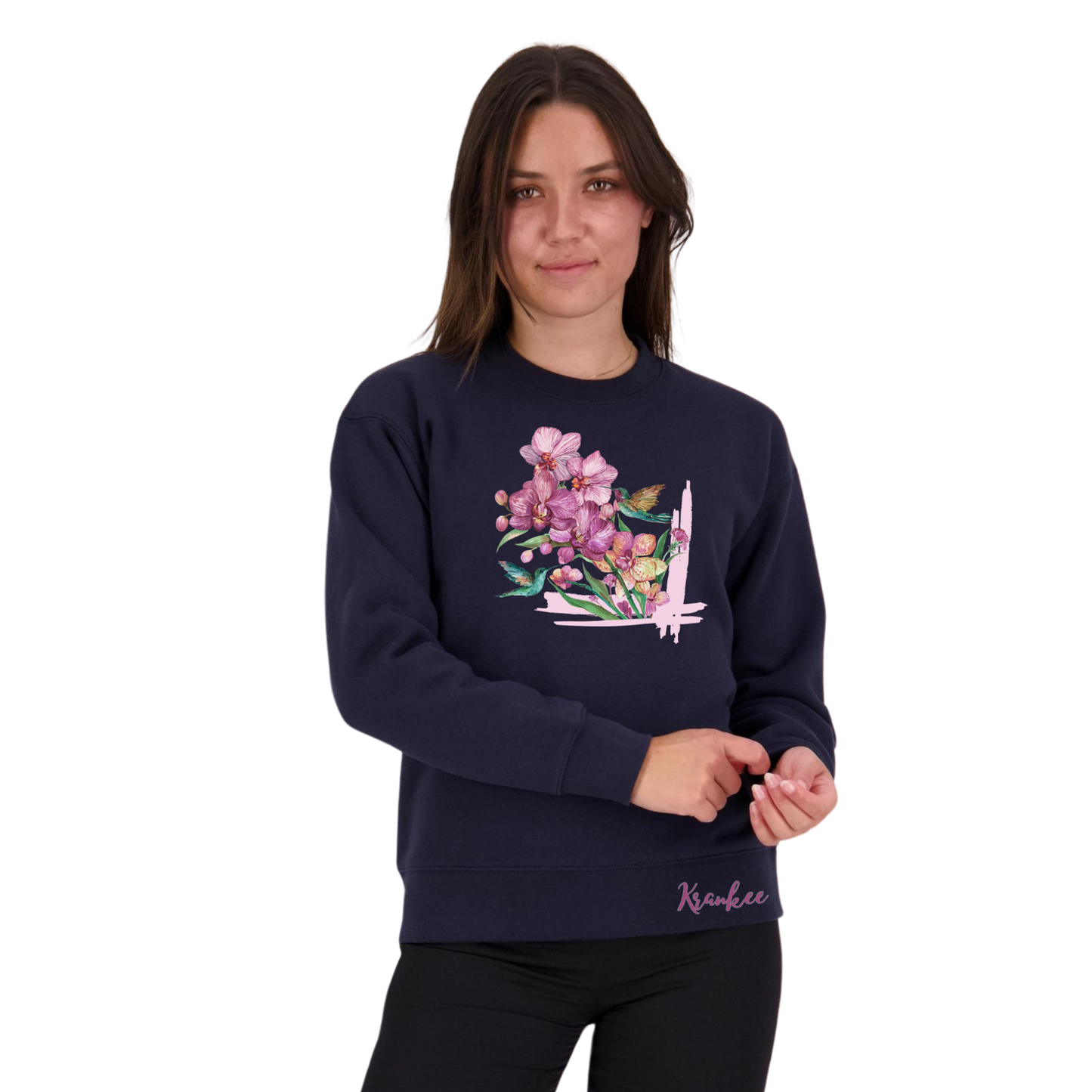 Womens Orchid Crew Neck