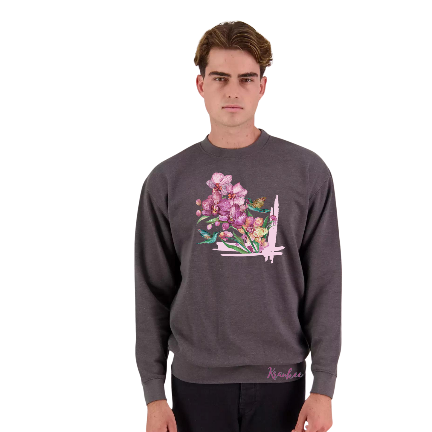 Mens Orchid Crew Neck