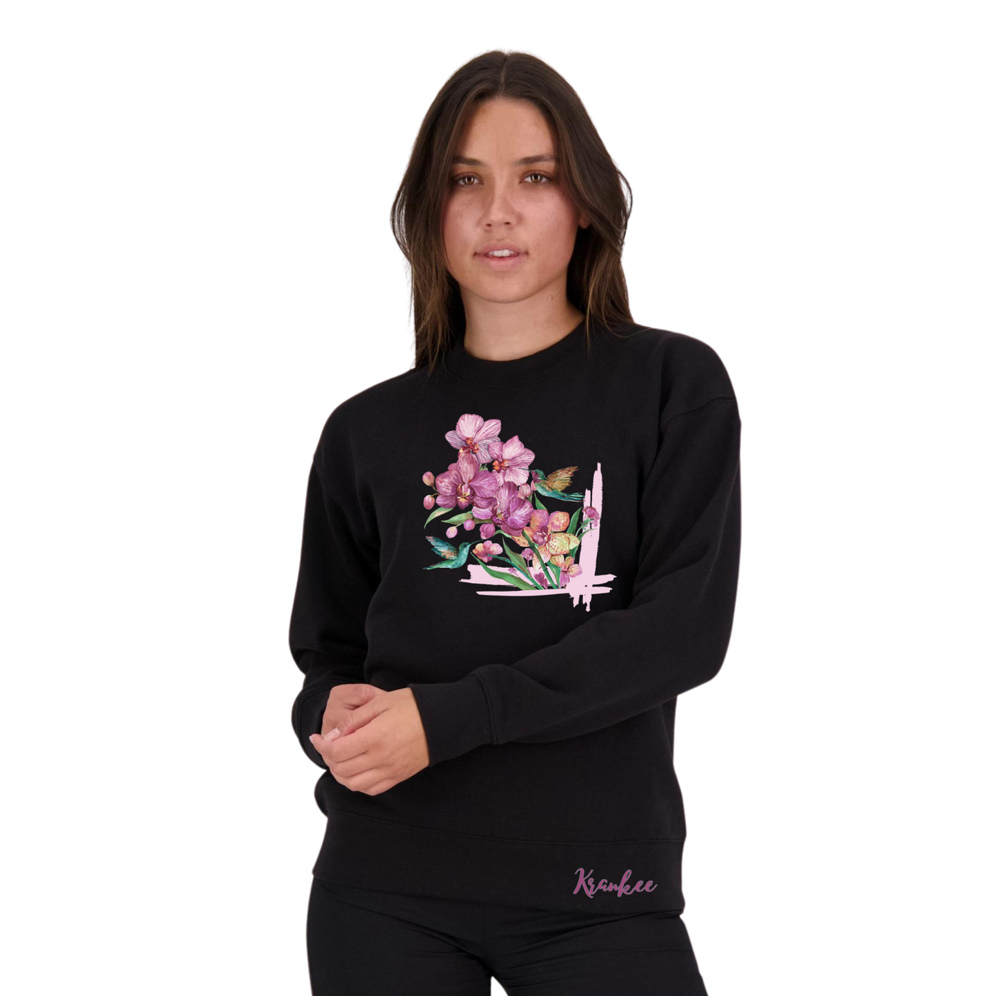 Womens Orchid Crew Neck