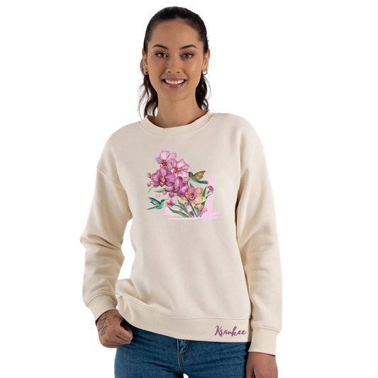 Womens Orchid Crew Neck