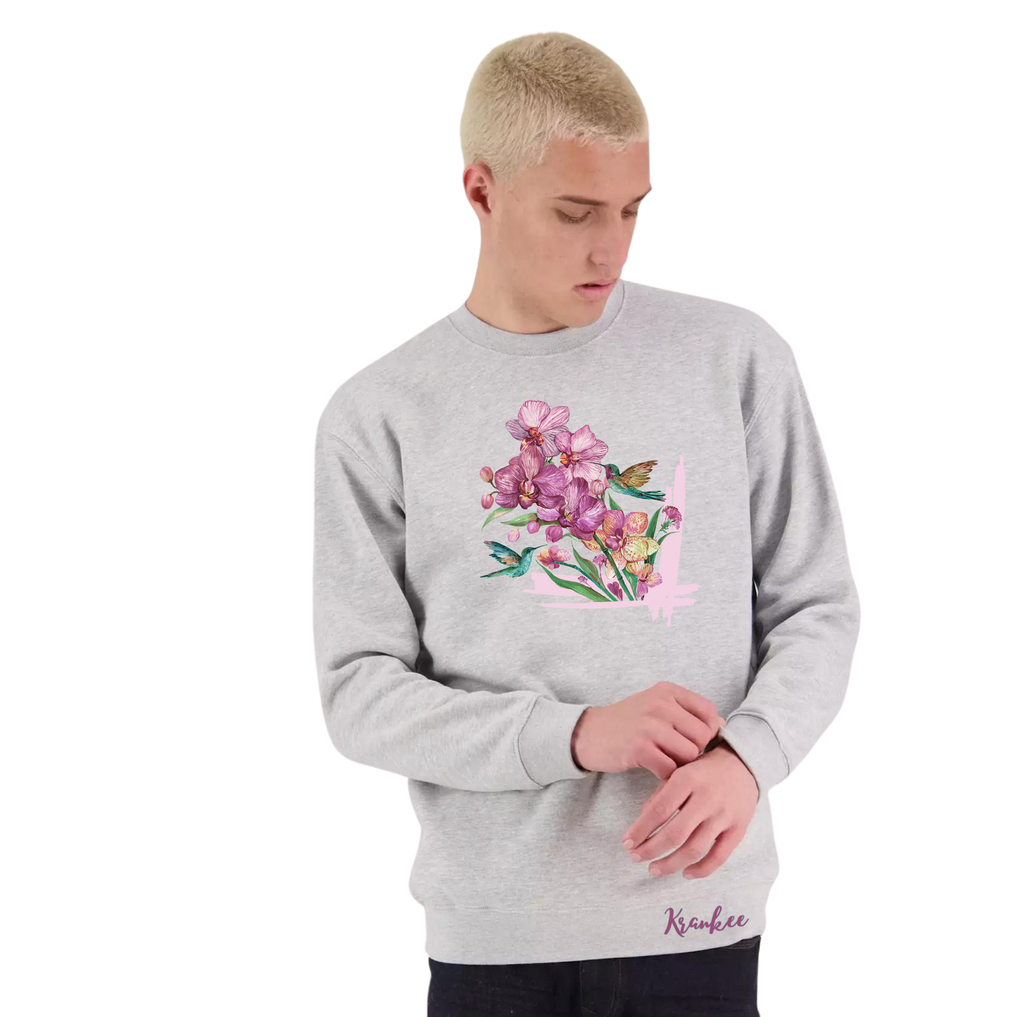 Mens Orchid Crew Neck