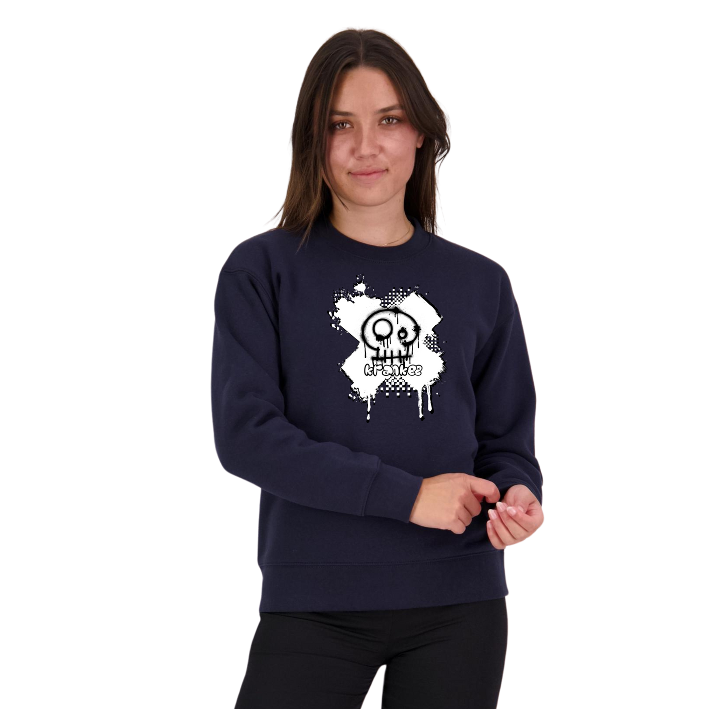 Womens Spray Paint Crew Neck