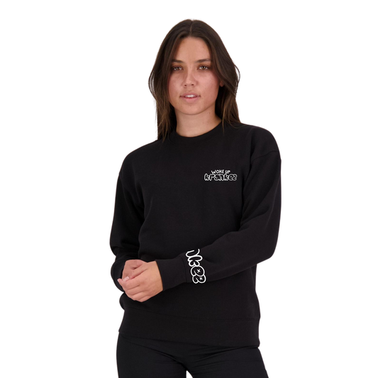 Womens Woke Up Crew Neck