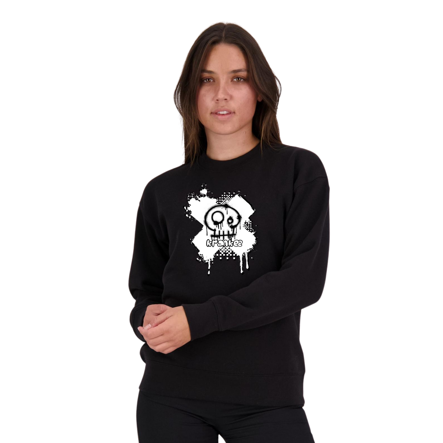 Womens Spray Paint Crew Neck