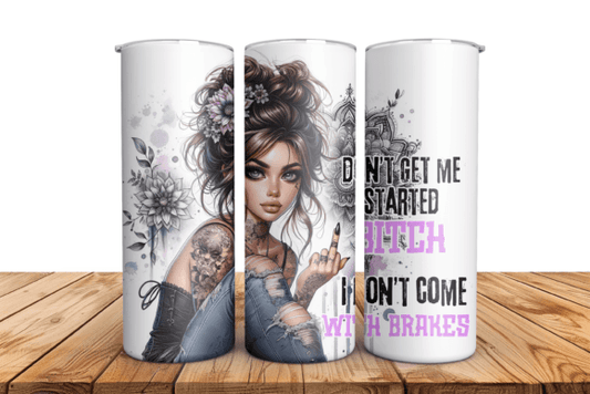 No Brakes Bitch - Tumbler & Bottle