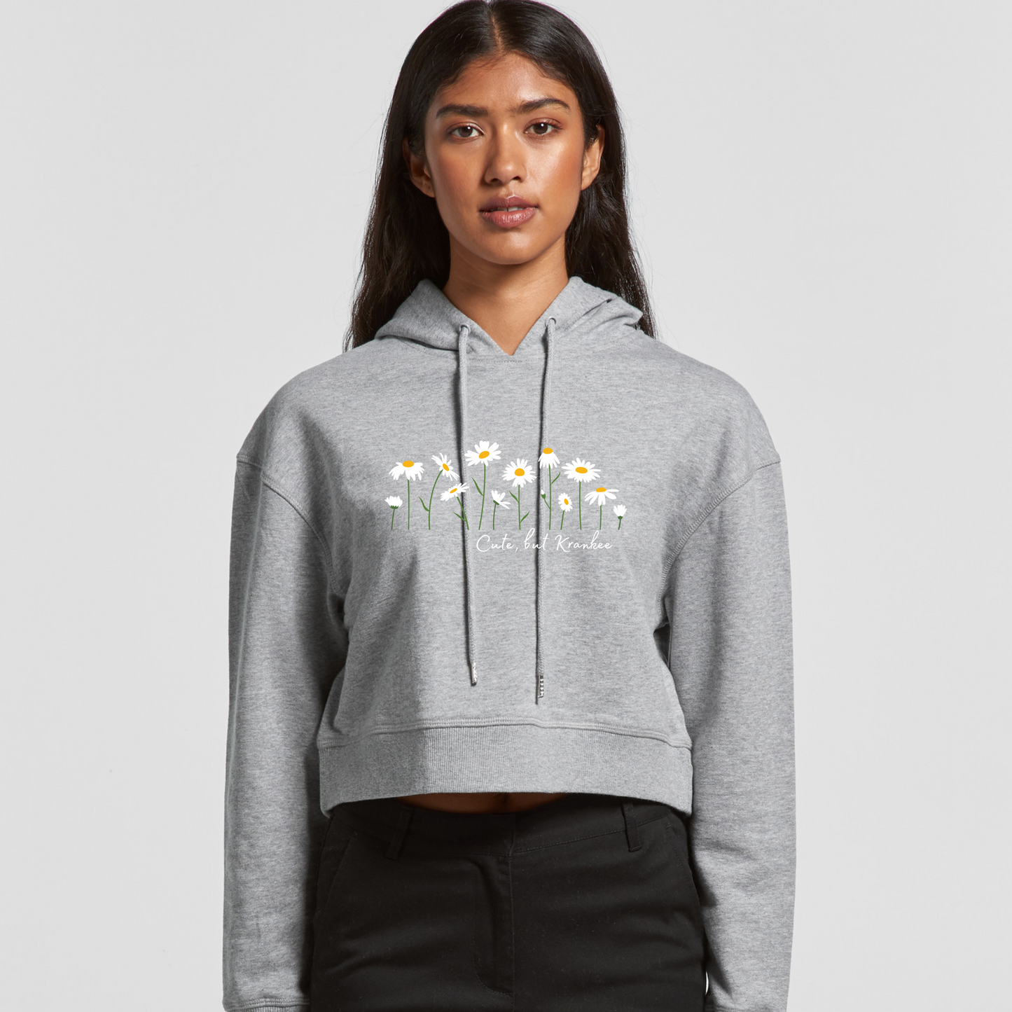 Womens Daisy Crop Hoodie