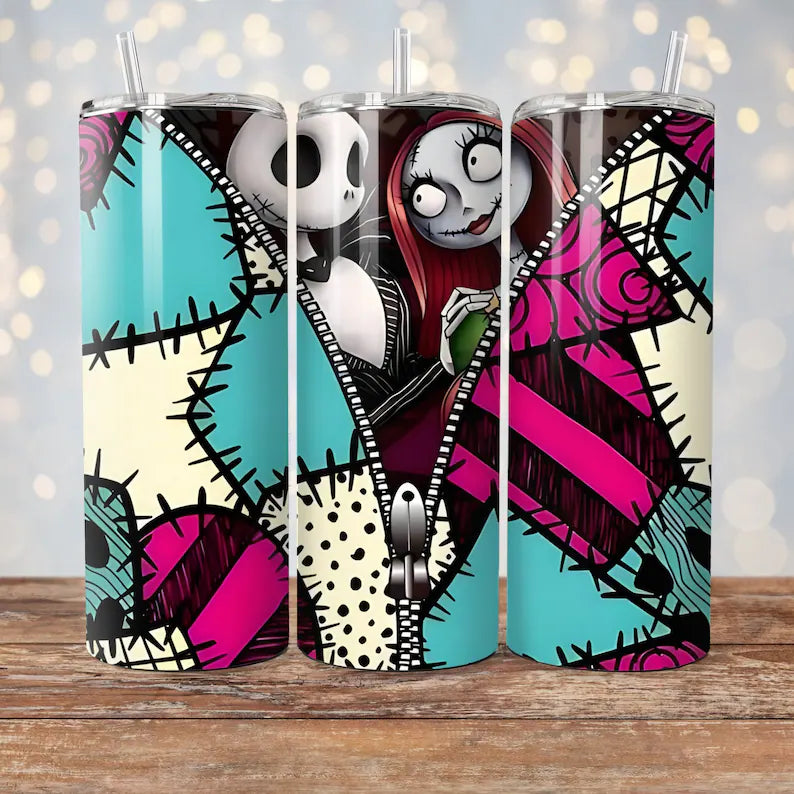 Patchwork Jack & Sally - Tumbler & Bottle