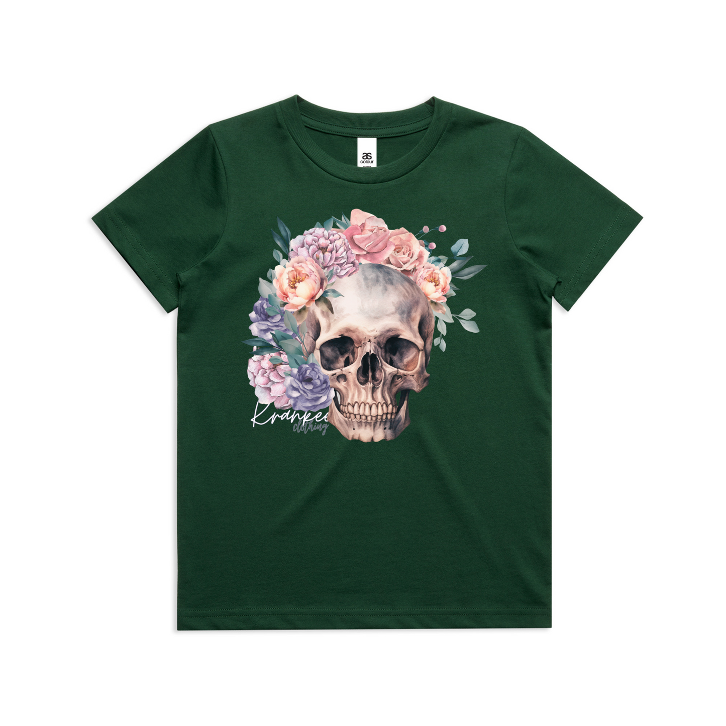 Kids Floral Skull Tee
