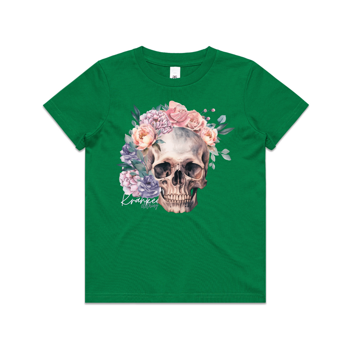 Kids Floral Skull Tee