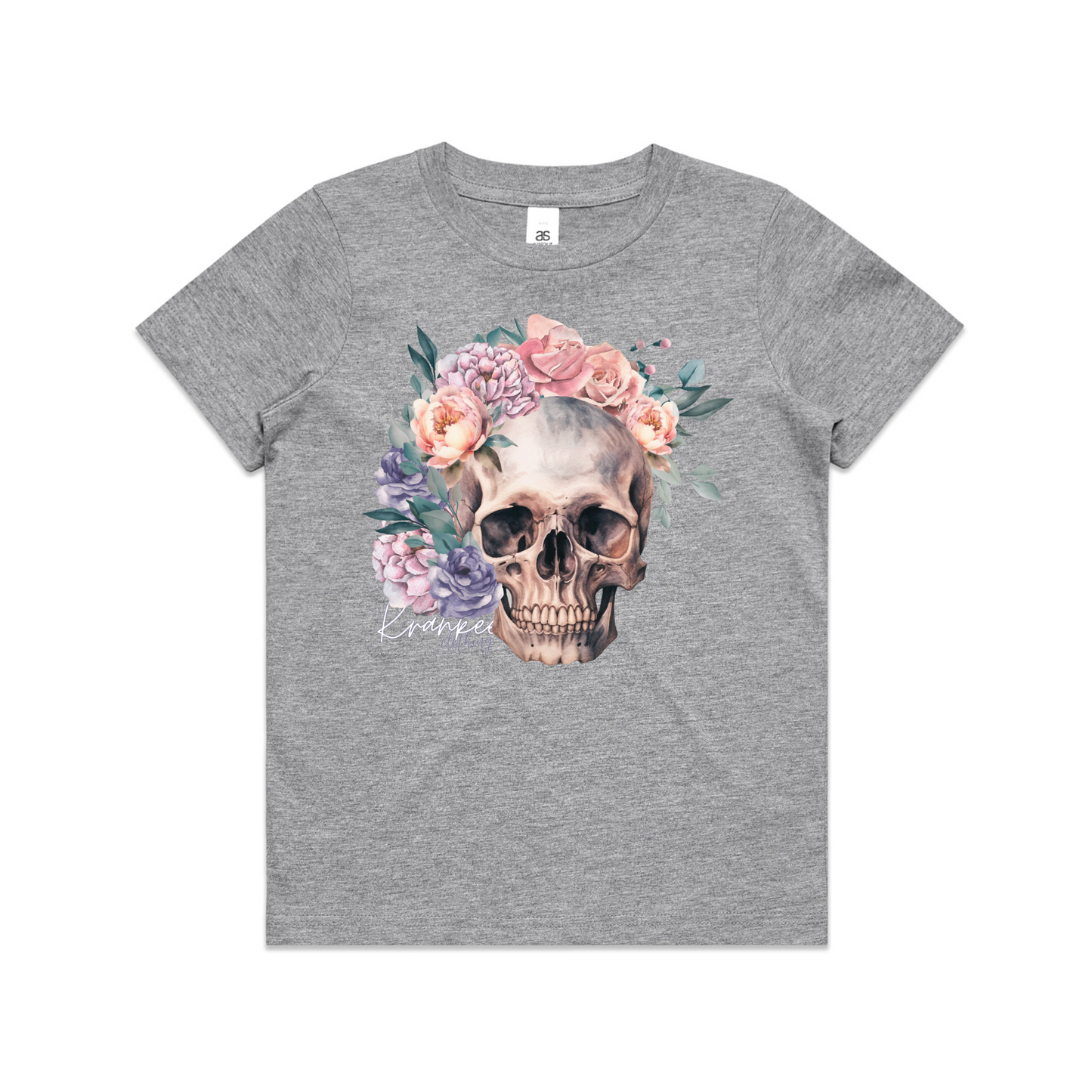 Kids Floral Skull Tee