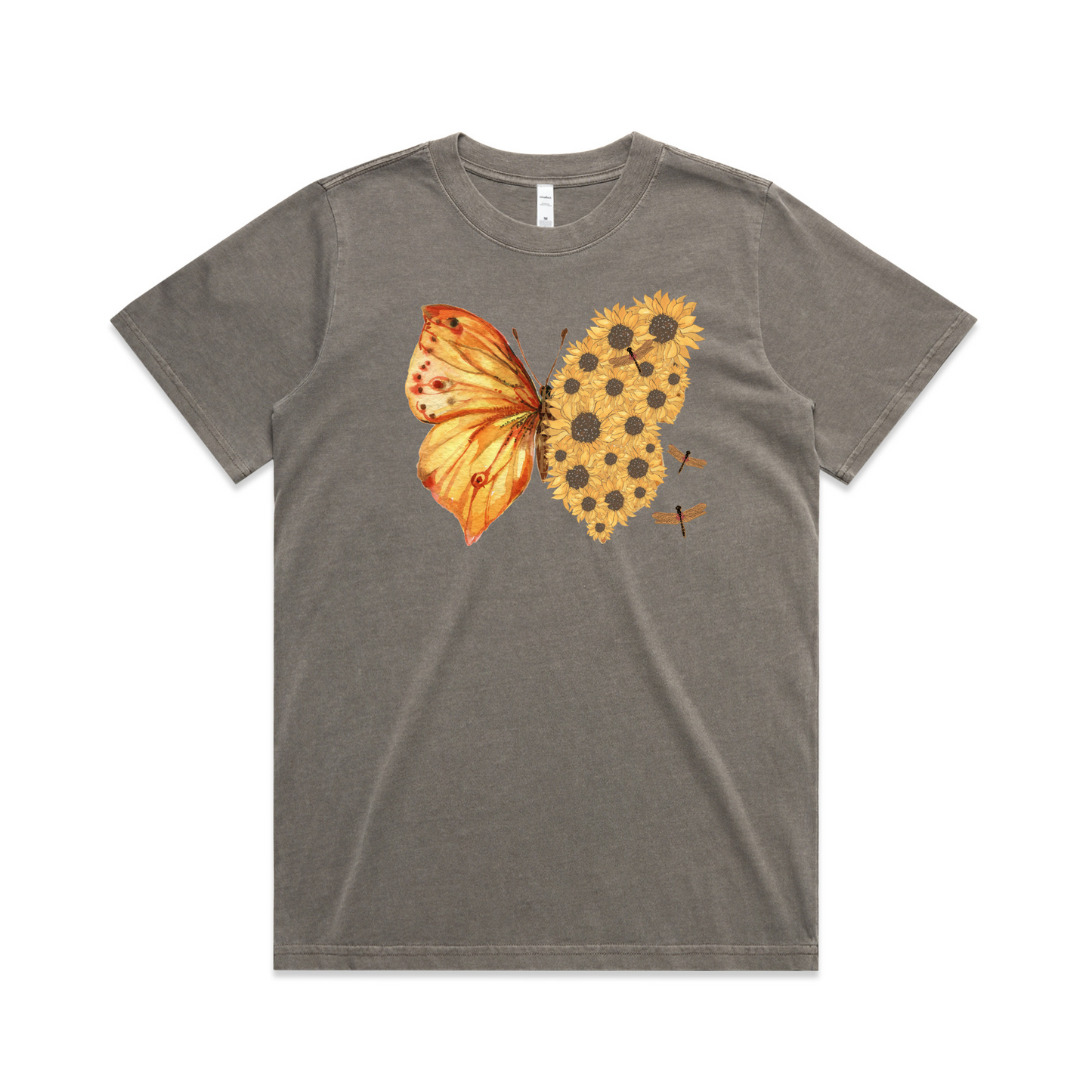Womens Flutterby Sunflower Heavy Tee