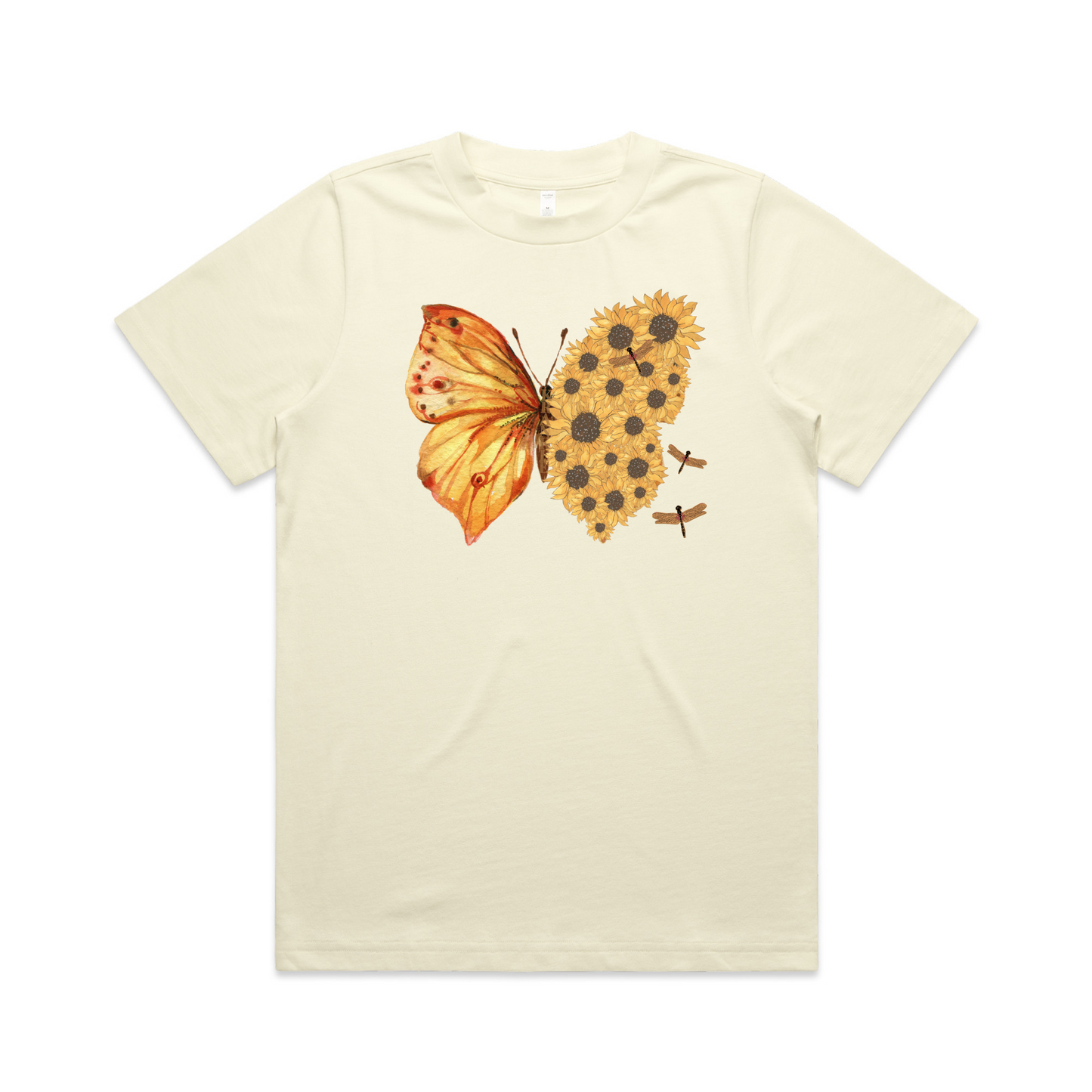 Womens Flutterby Sunflower Heavy Tee