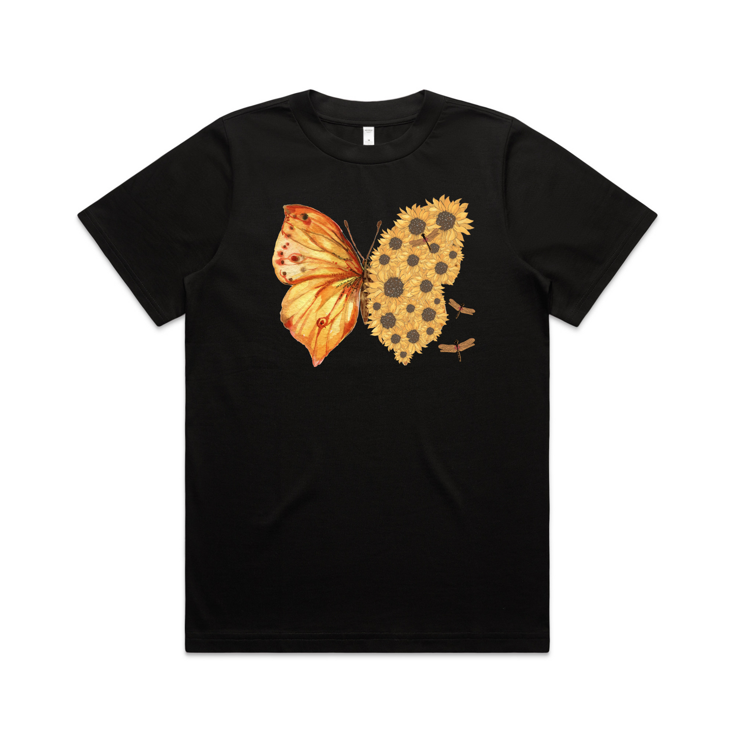 Womens Flutterby Sunflower Heavy Tee
