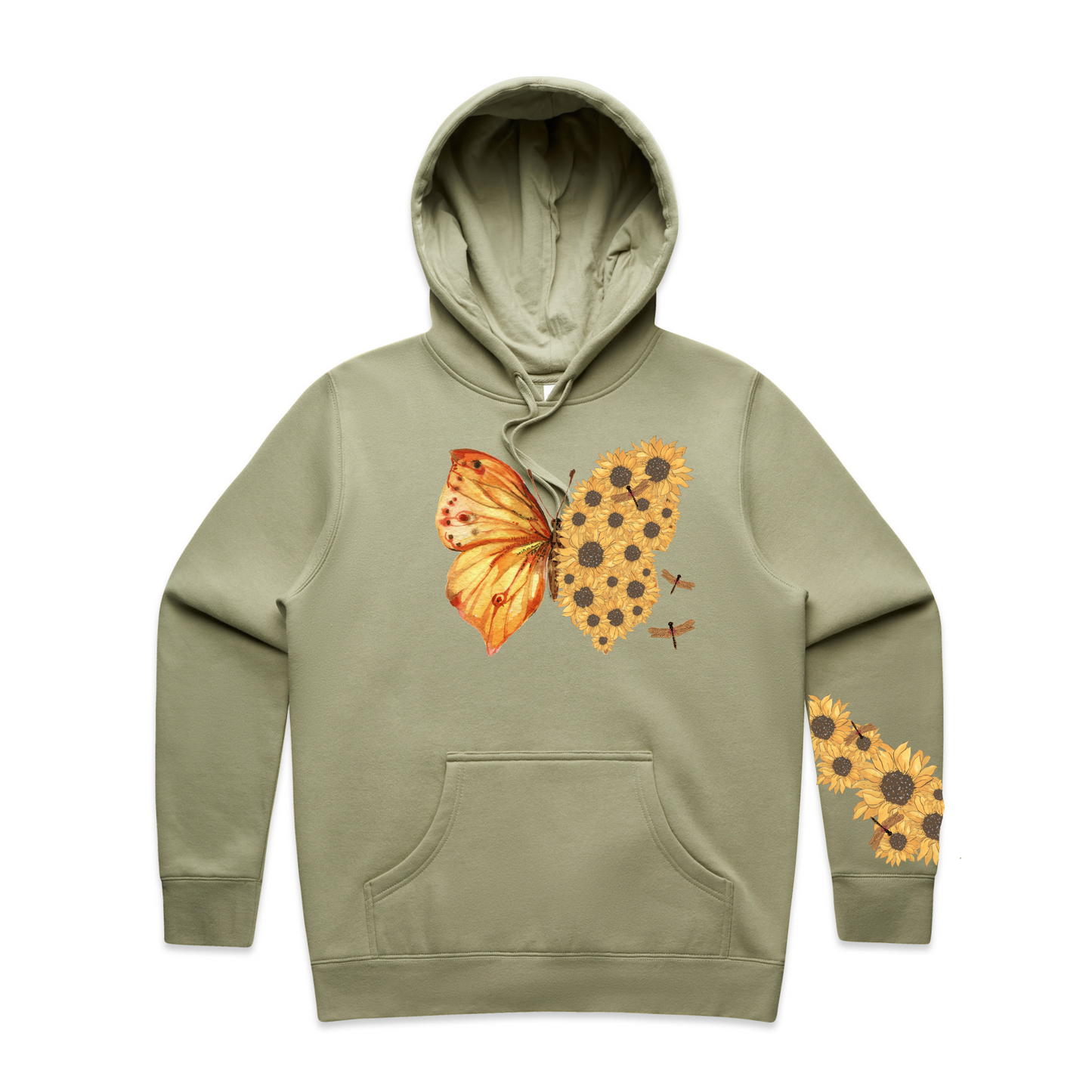 Womens Flutterby Sunflower Hoodie
