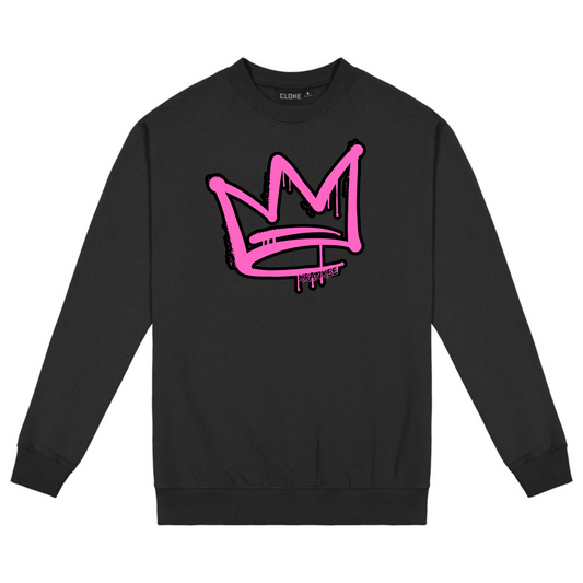 Pink Front Crown - Kids Crew Neck