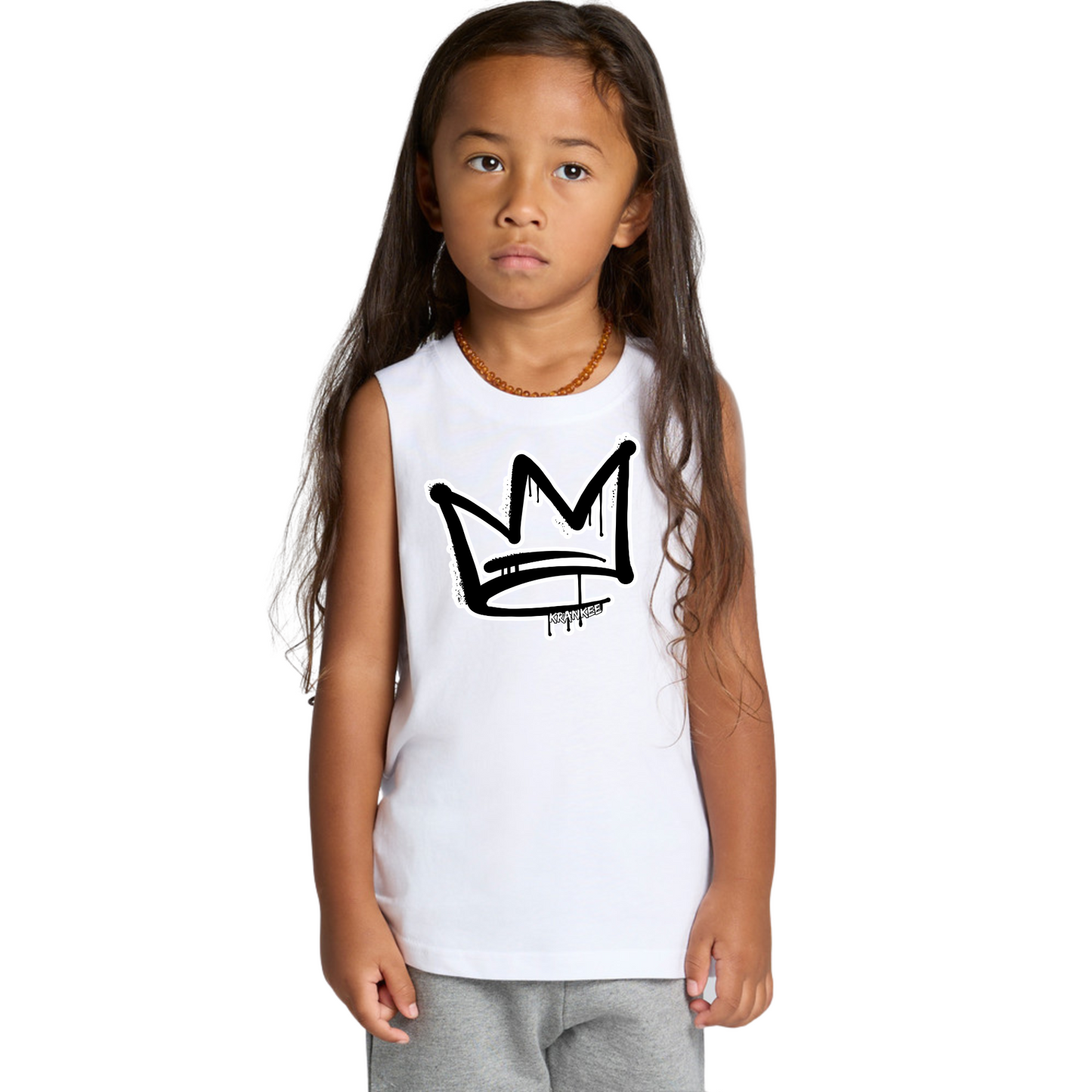 B/W Front Crown - Kids Tank