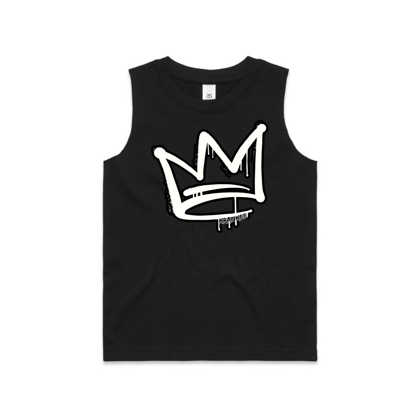 B/W Front Crown - Kids Tank