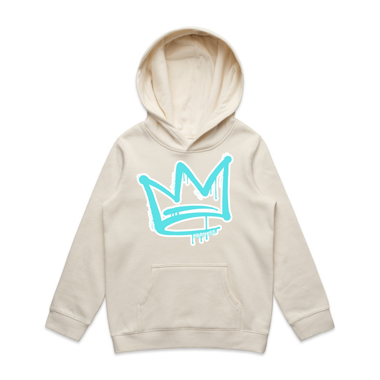Aqua Crown Front - Kids Hoodie