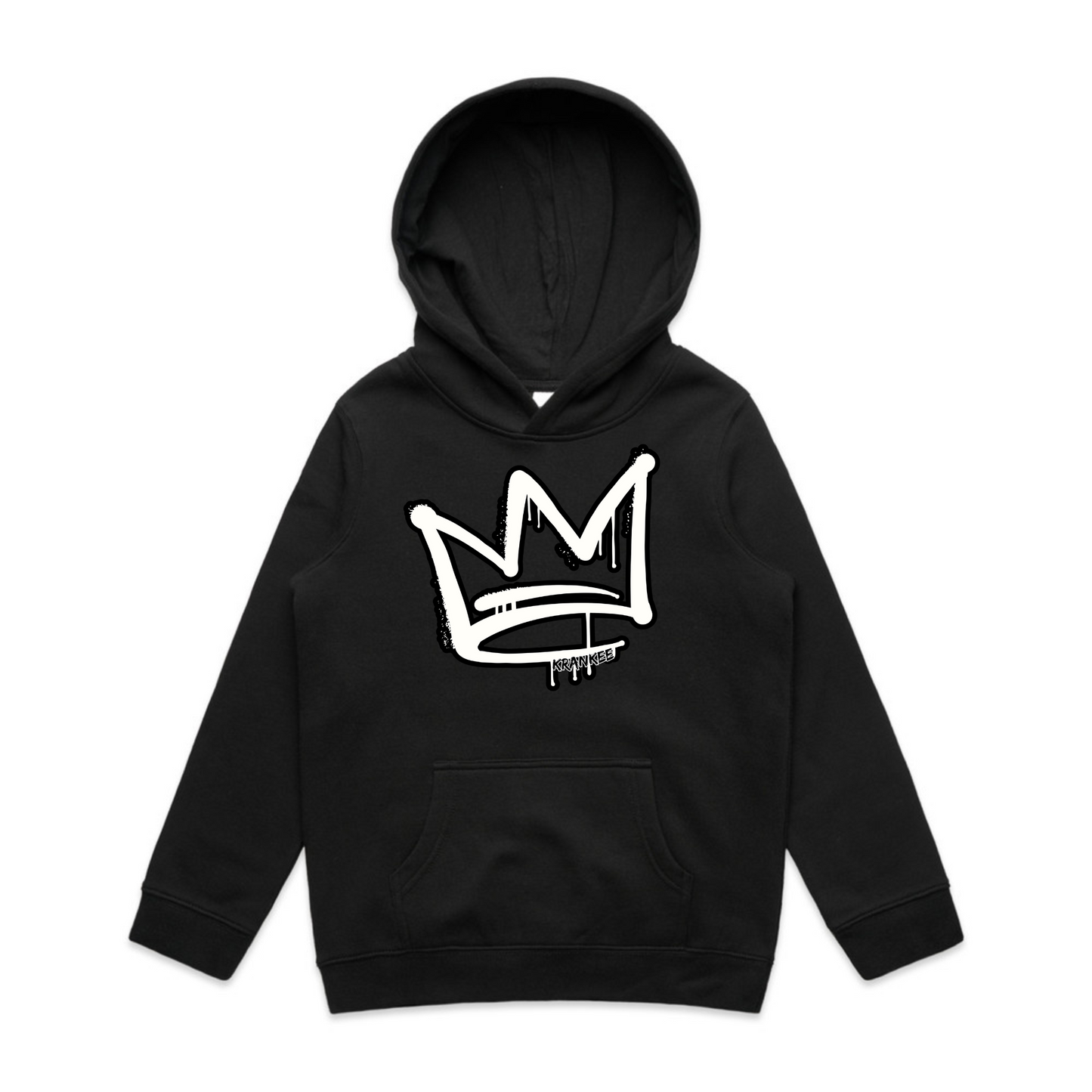 B/W Crown Front - Kids Hoodie