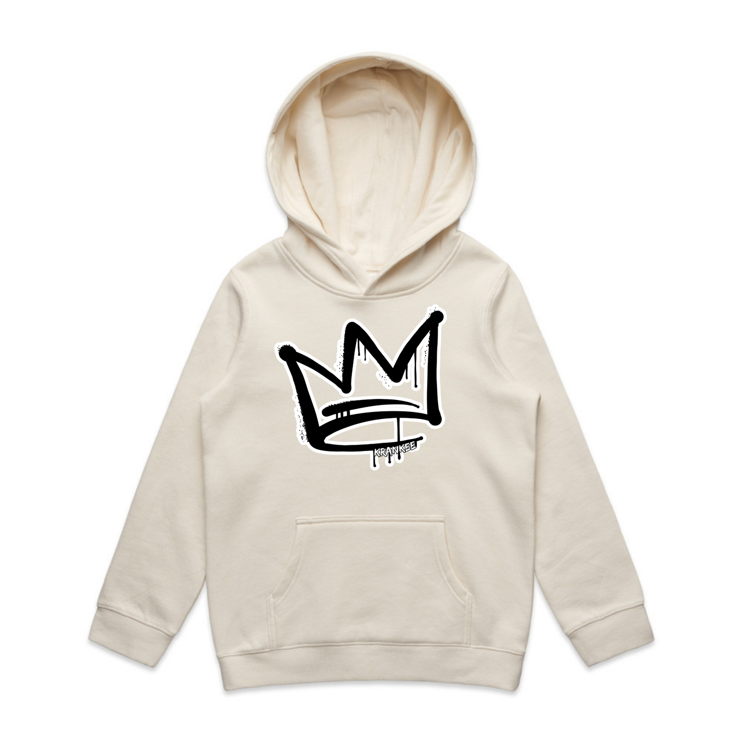 B/W Crown Front - Kids Hoodie