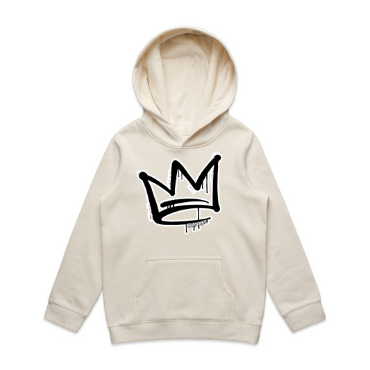 B/W Crown Front - Kids Hoodie