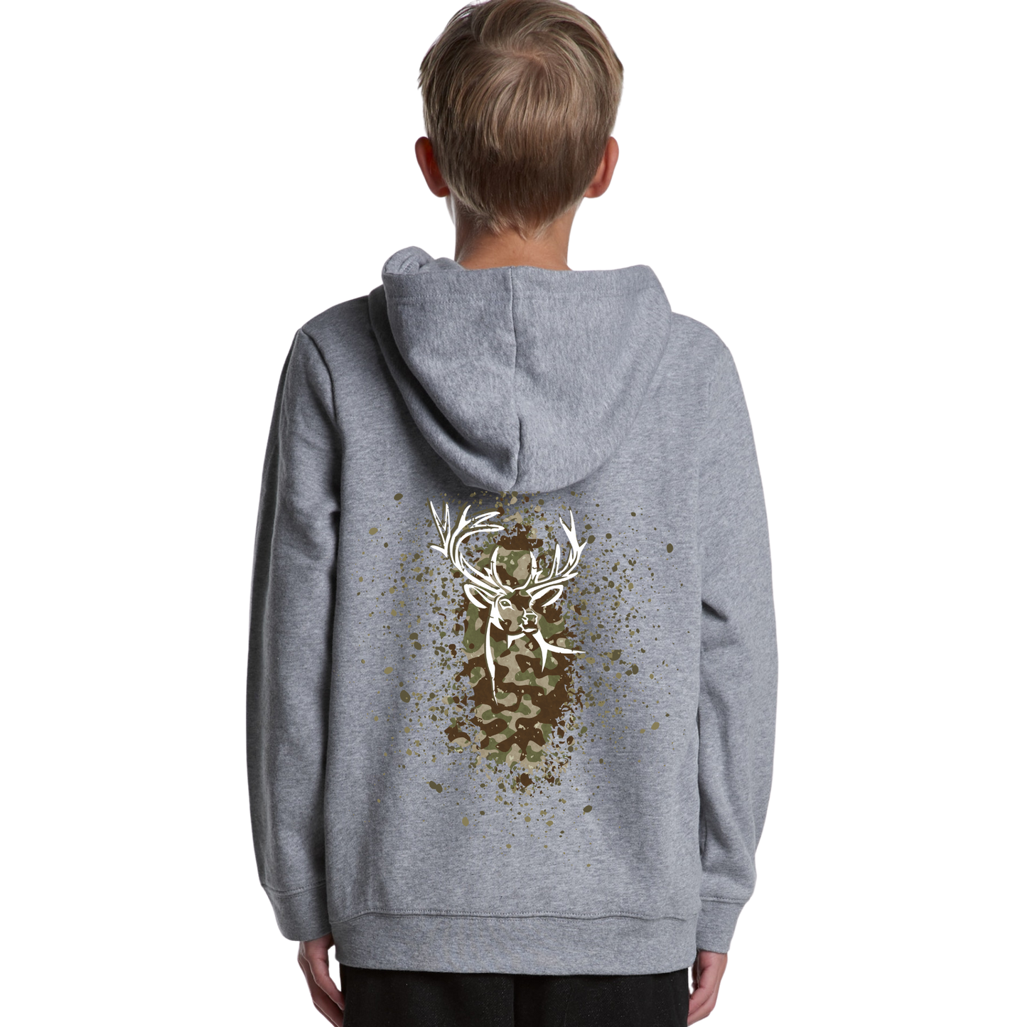 Kids Camo Back Hoodie