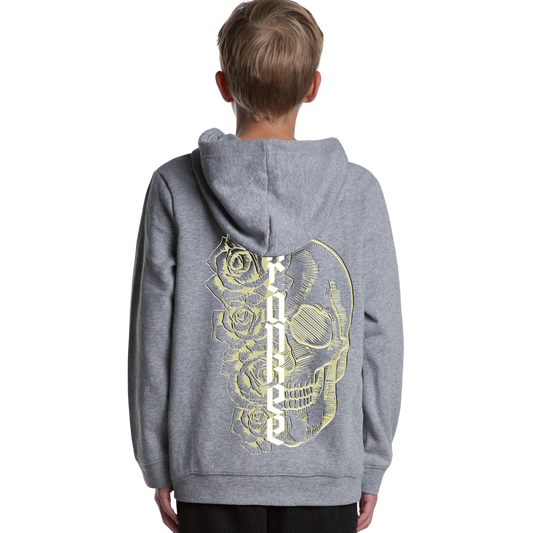 Kids Metallic Skull Hoodie