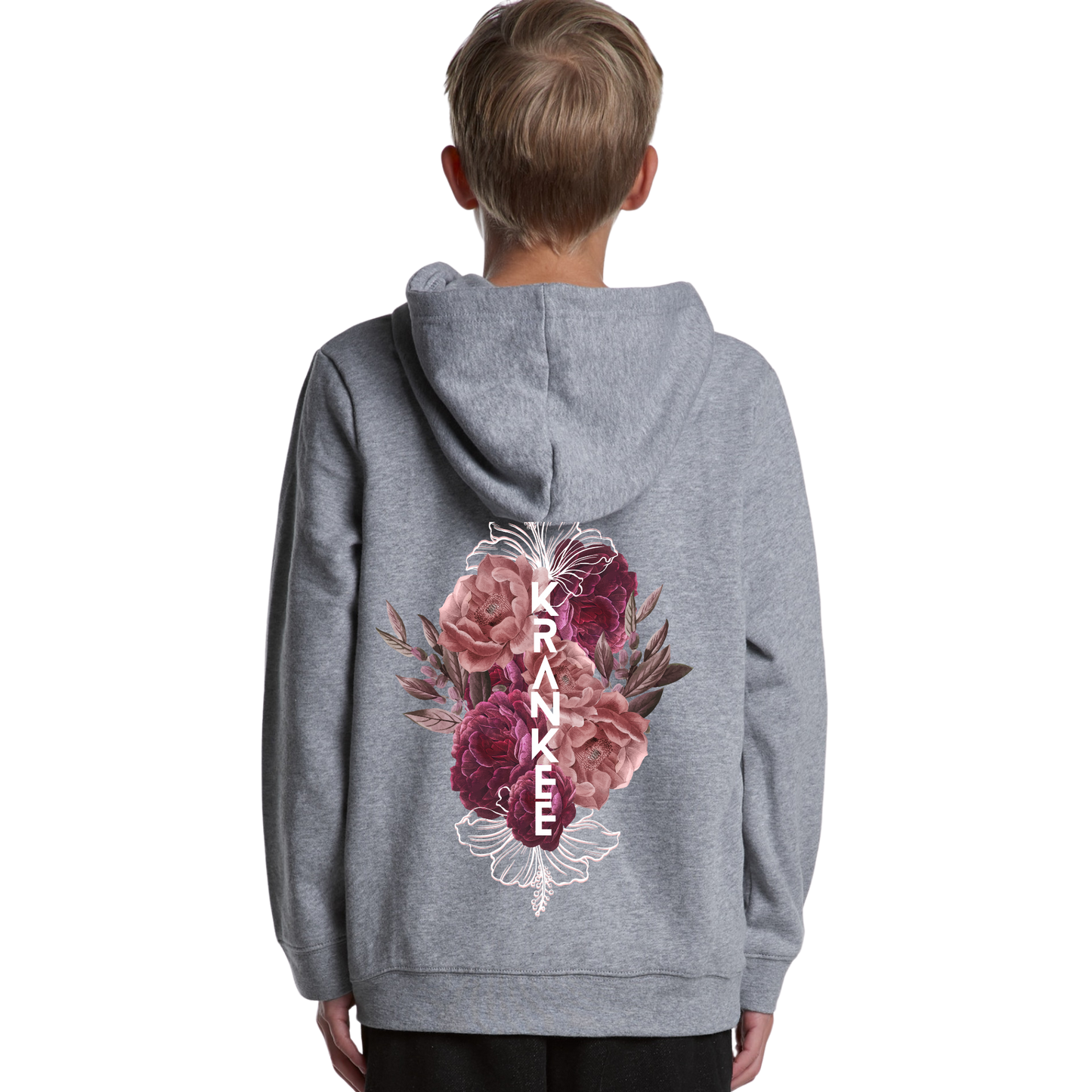 Kids Floral Back Hoodie