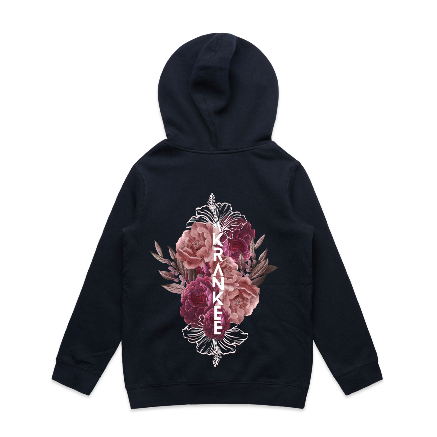 Kids Floral Back Hoodie