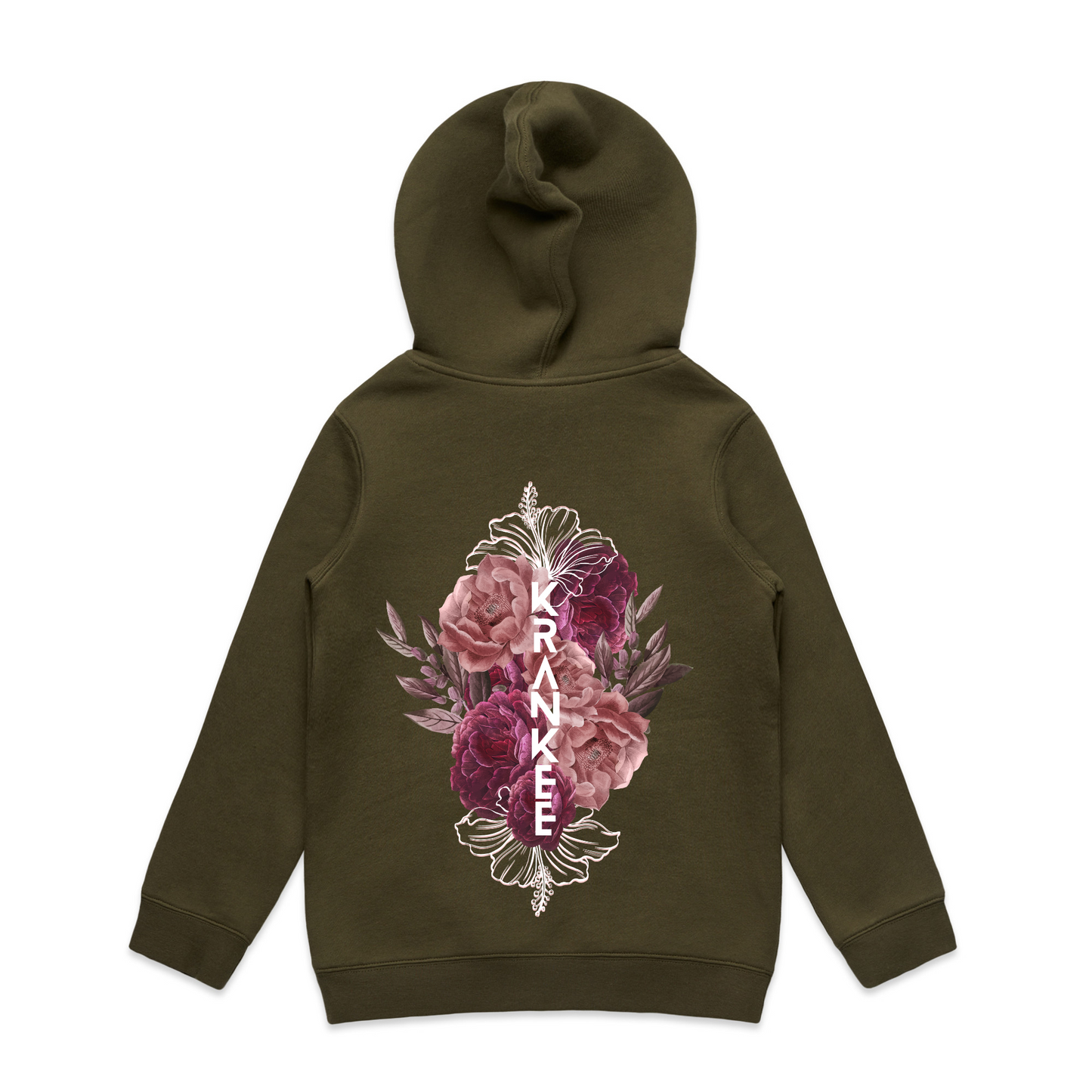 Kids Floral Back Hoodie