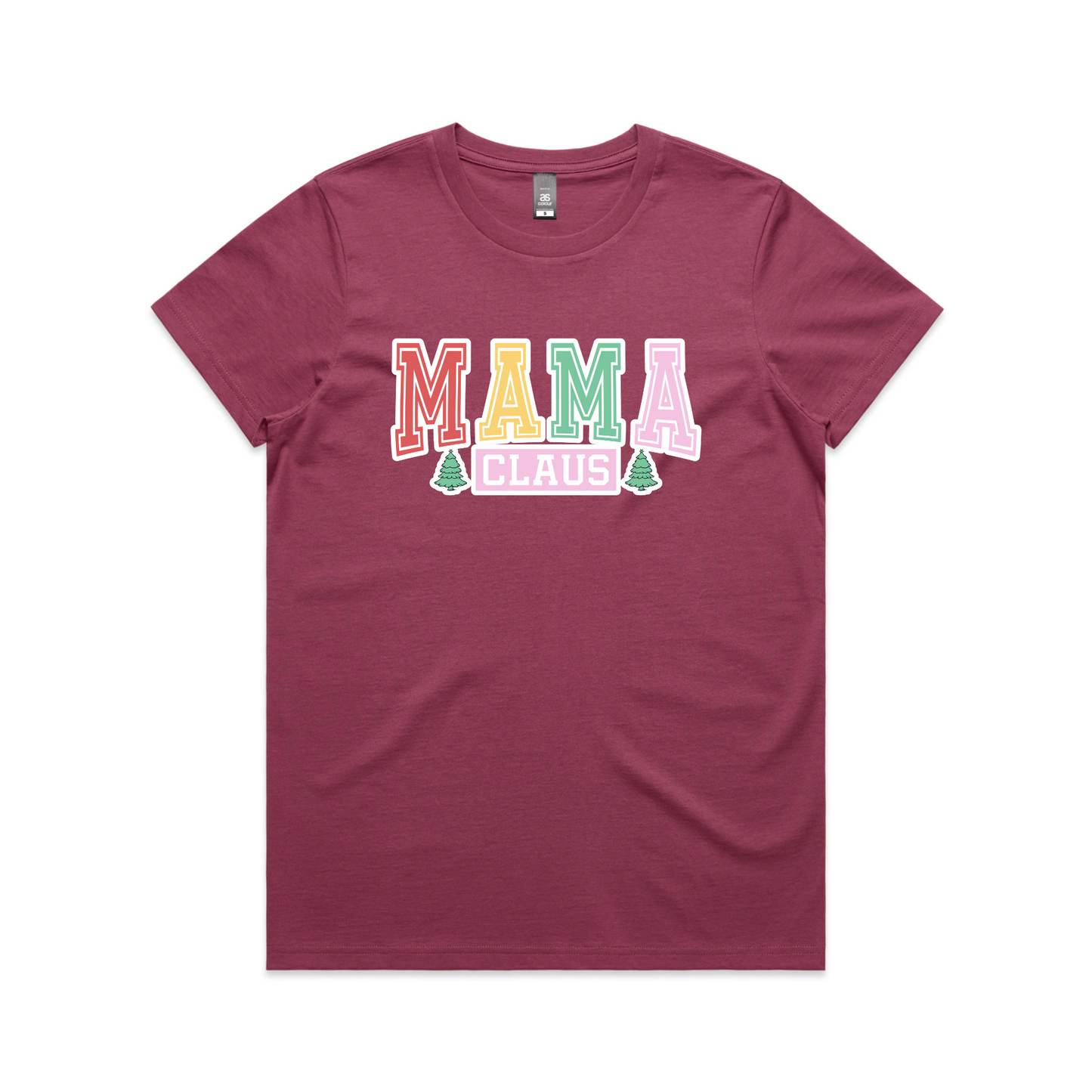 Mama Claus Colourful XMAS - Womens Tee