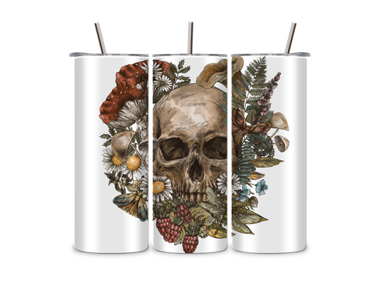 Krankee Wild Flora Skull - Tumbler & Bottle