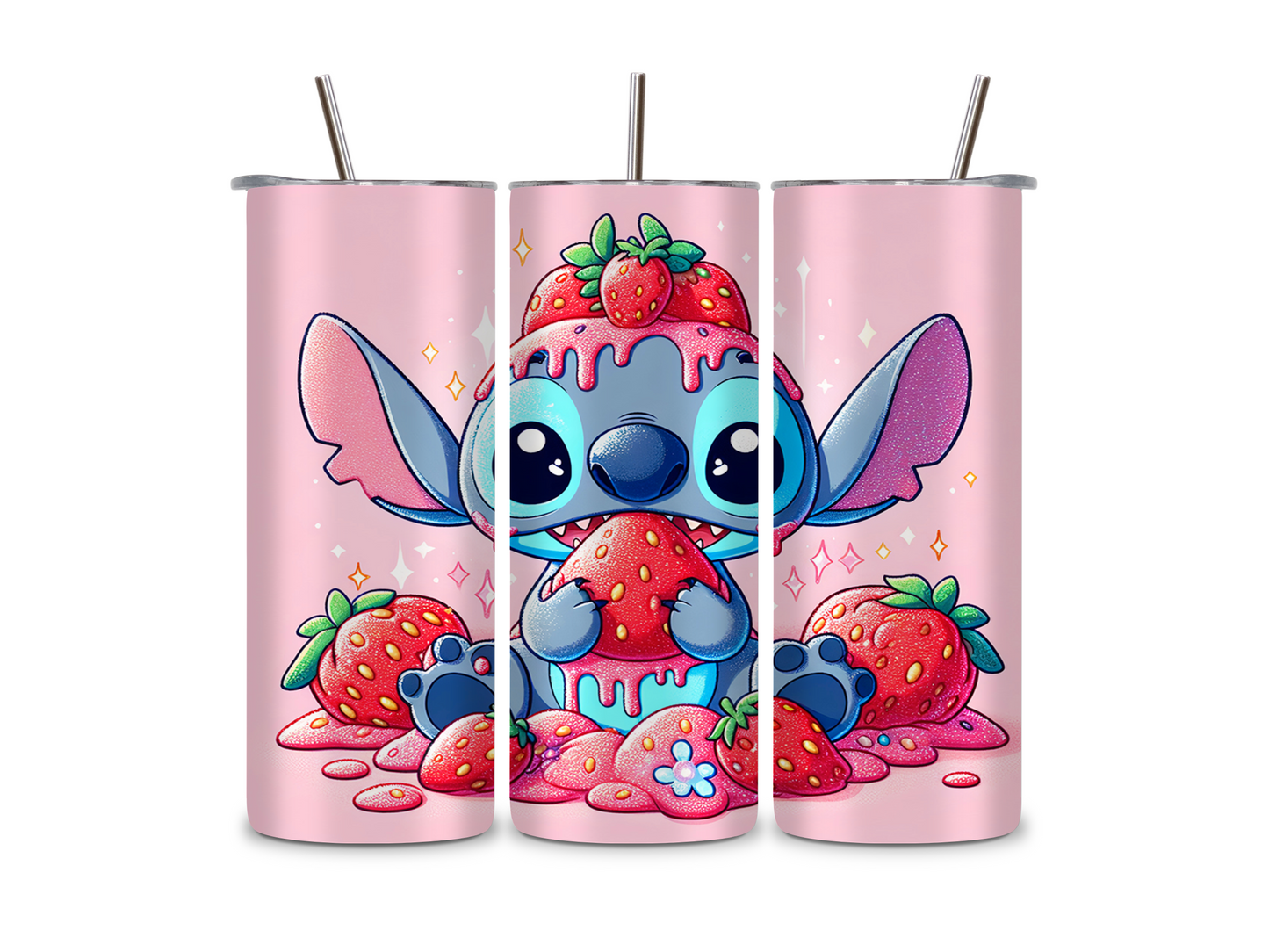 Stitch Strawberries - Tumbler & Bottle