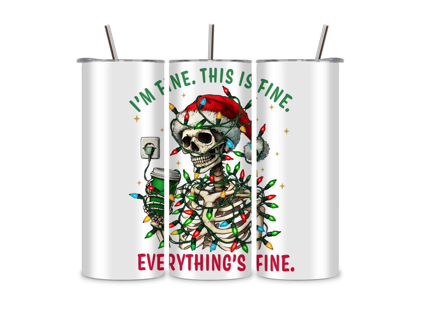 I'm Fine XMAS - Tumbler & Bottle