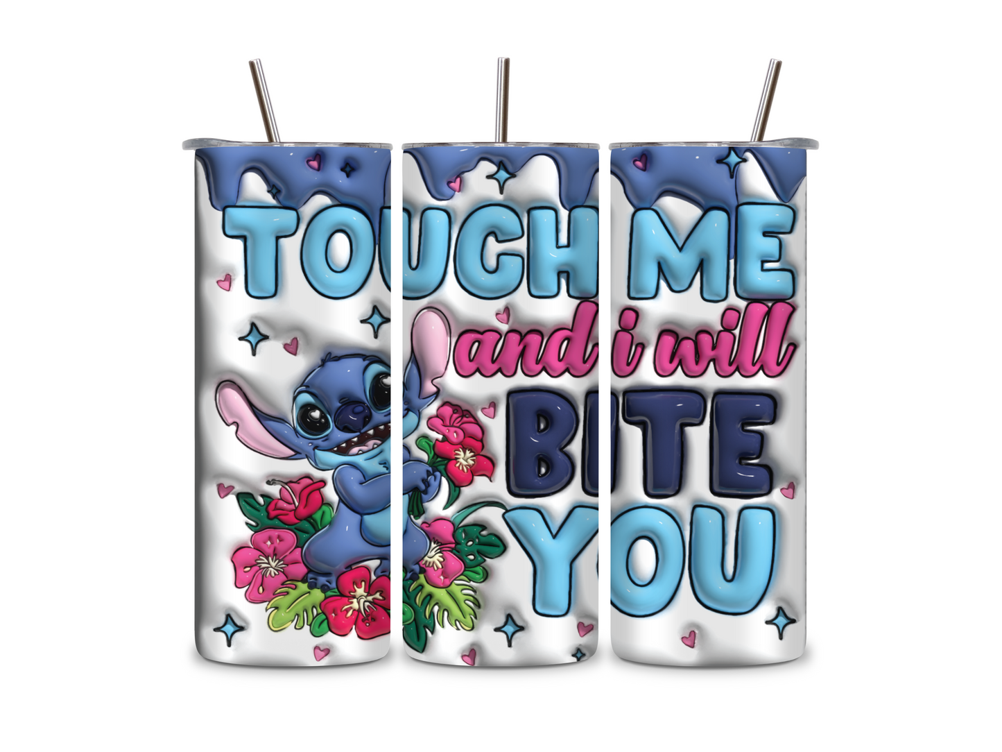 Stitch Touch Me & I Bite - Tumbler & Bottle