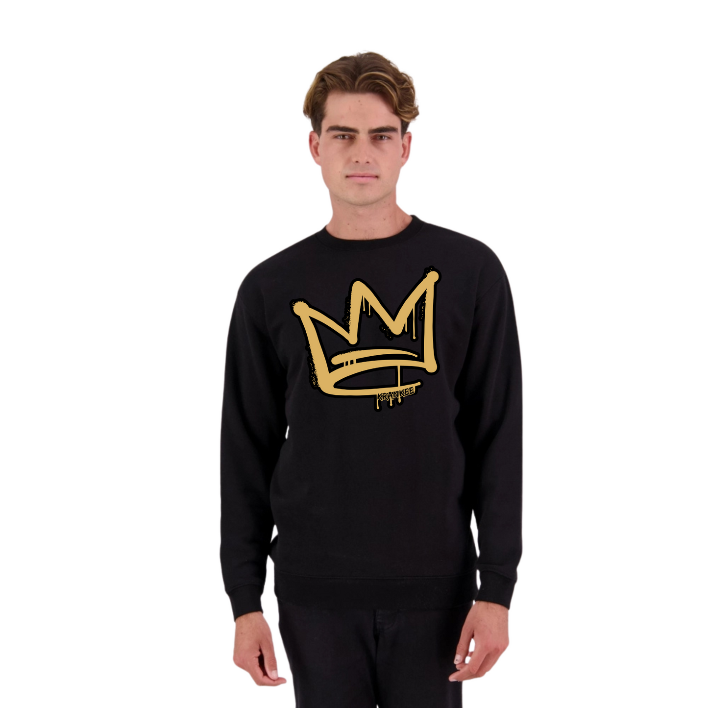 Gold Front Crown - Mens Crew Neck