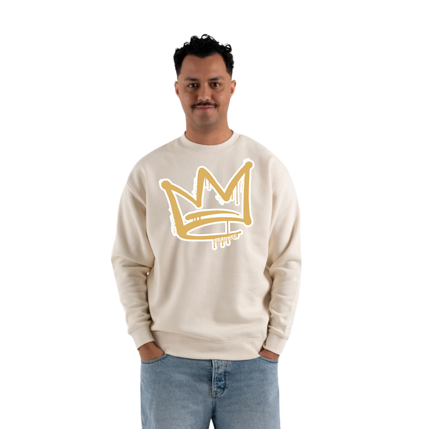 Gold Front Crown - Mens Crew Neck