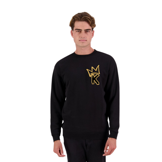 Gold Back Crown - Mens Crew Neck