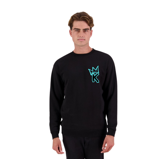 Aqua Back Crown - Mens Crew Neck