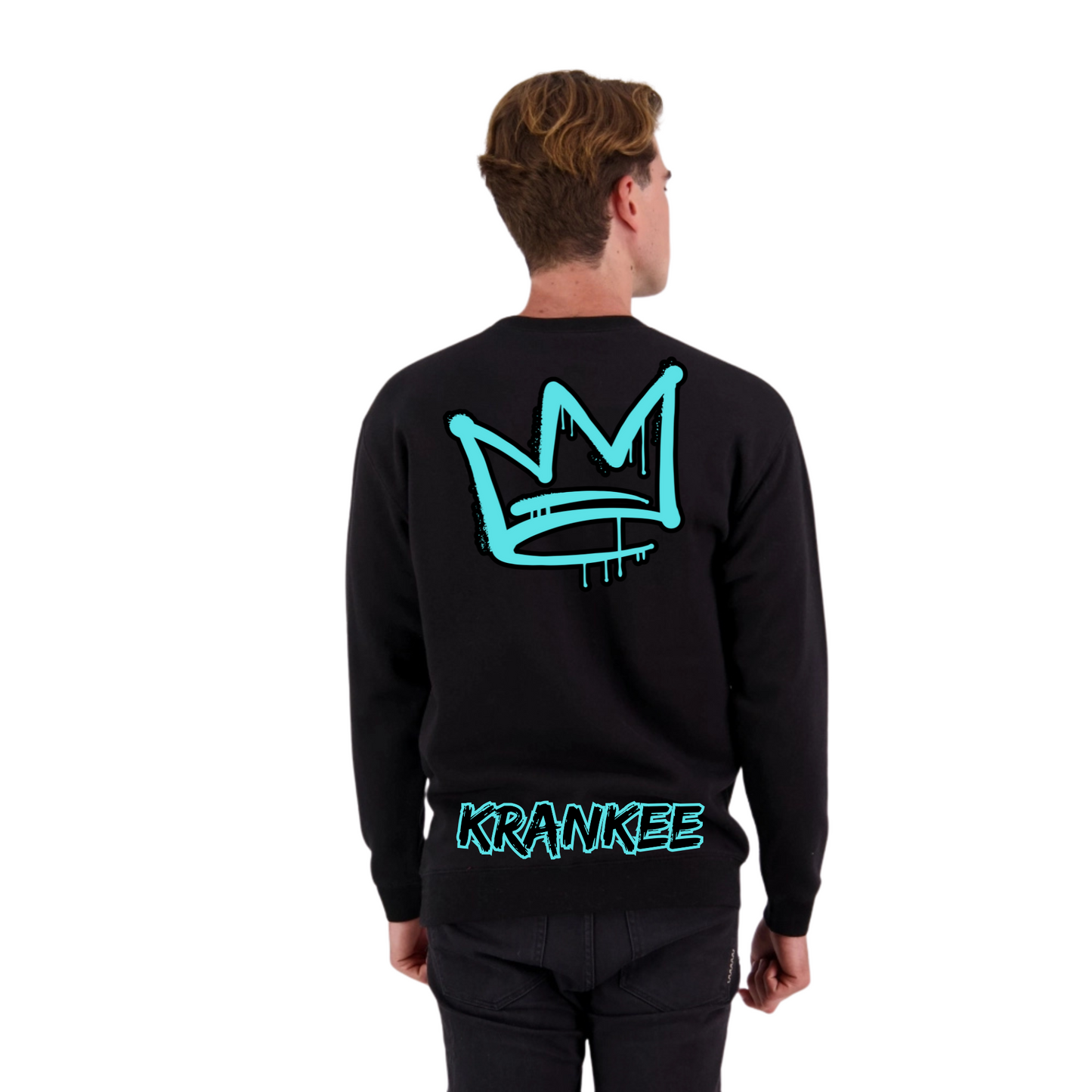 Aqua Back Crown - Mens Crew Neck