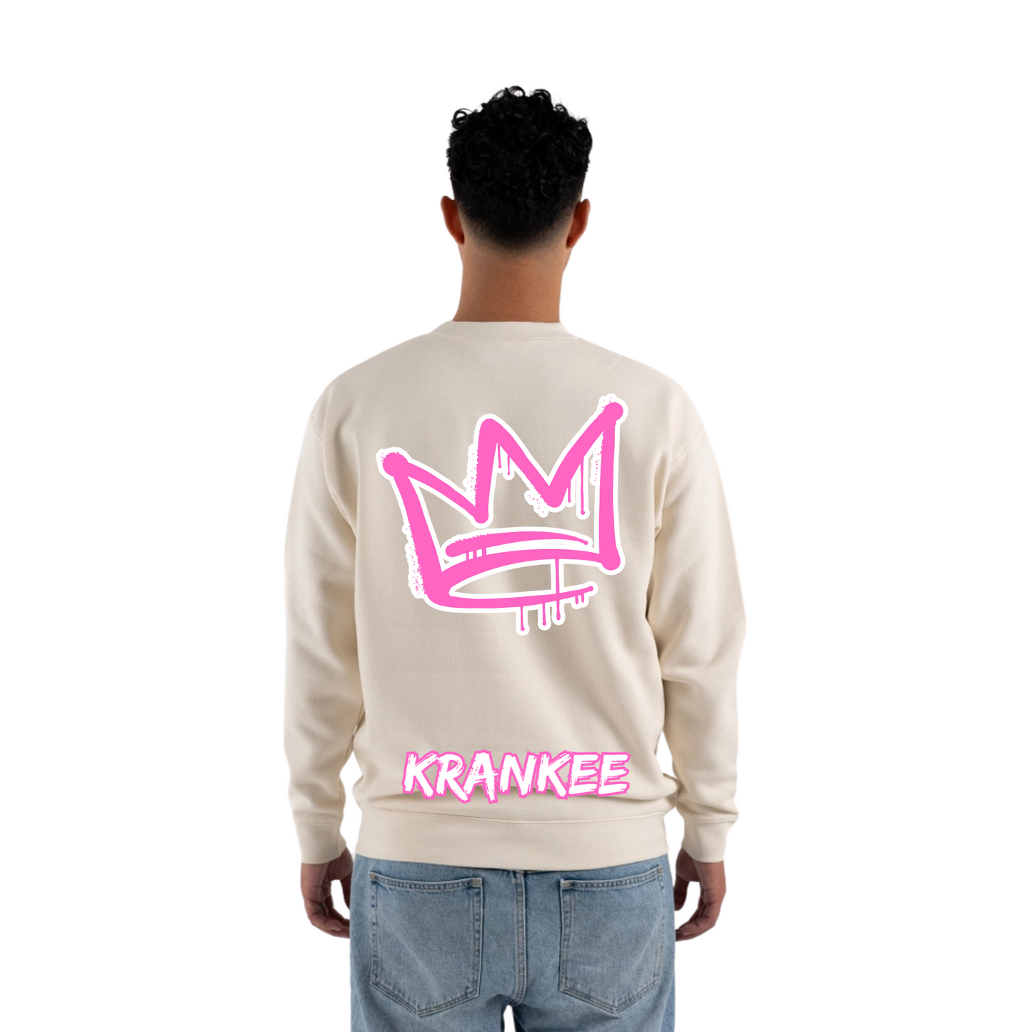 Pink Back Crown - Mens Crew Neck