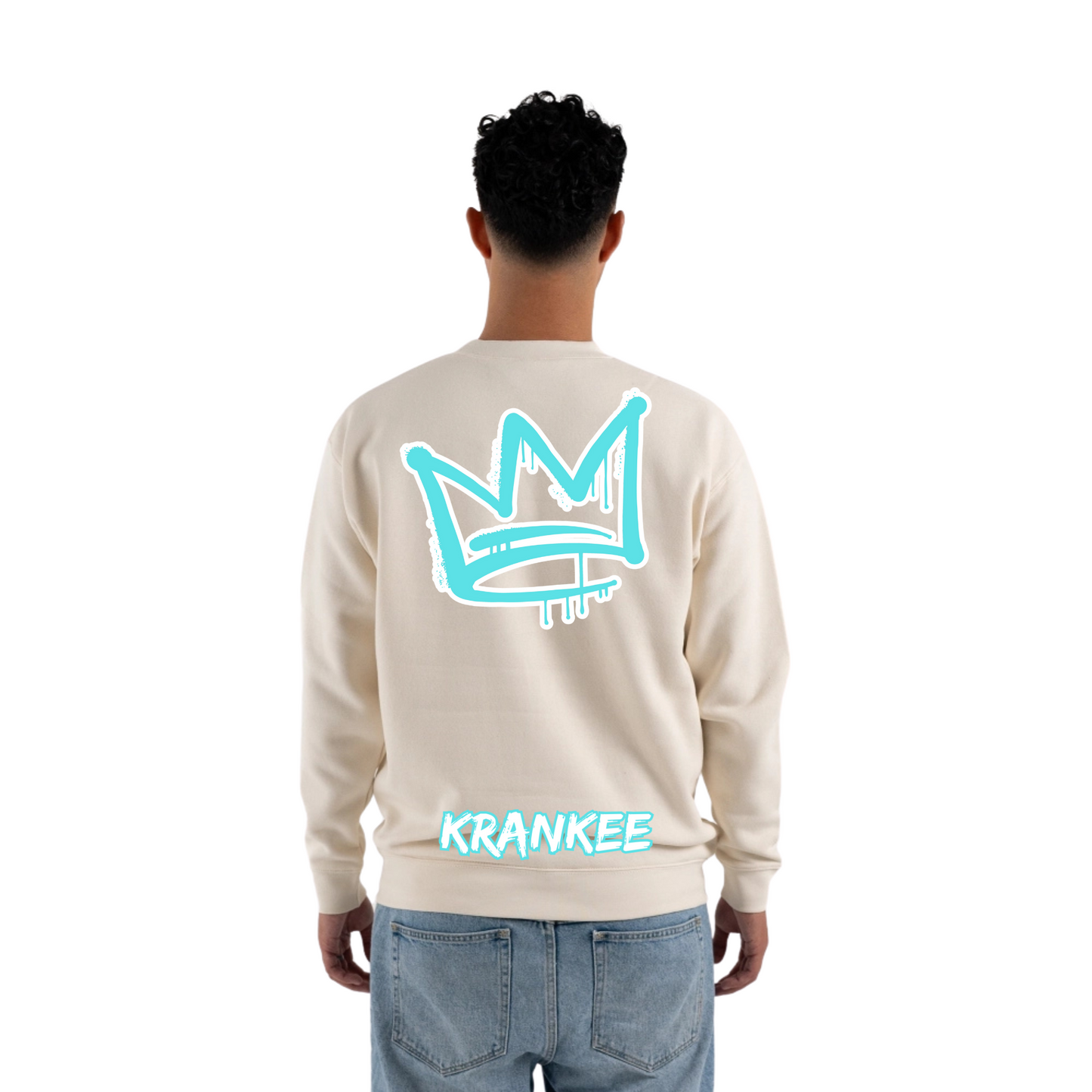 Aqua Back Crown - Mens Crew Neck