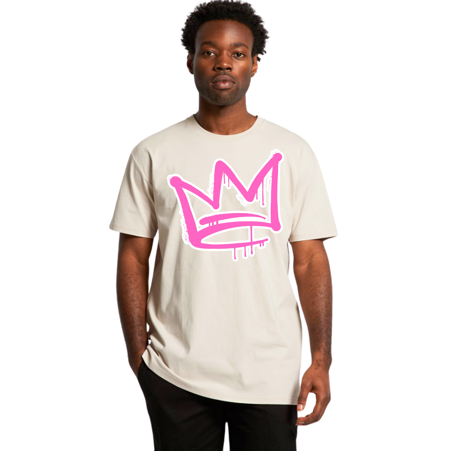 Pink Front Crown - Mens Tee