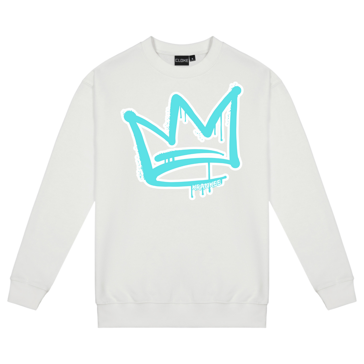Aqua Front Crown - Womens Crew Neck