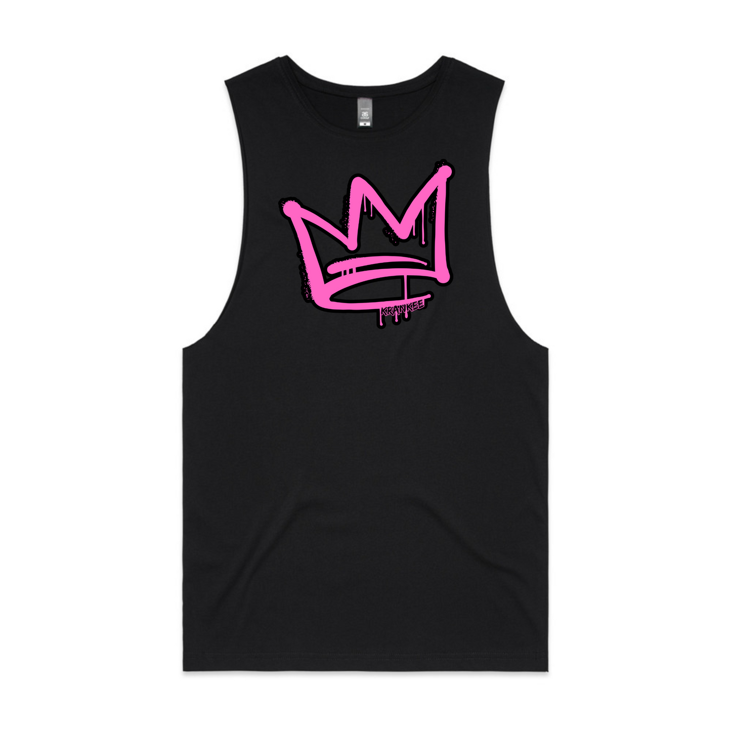 Pink Front Crown - Mens Tank