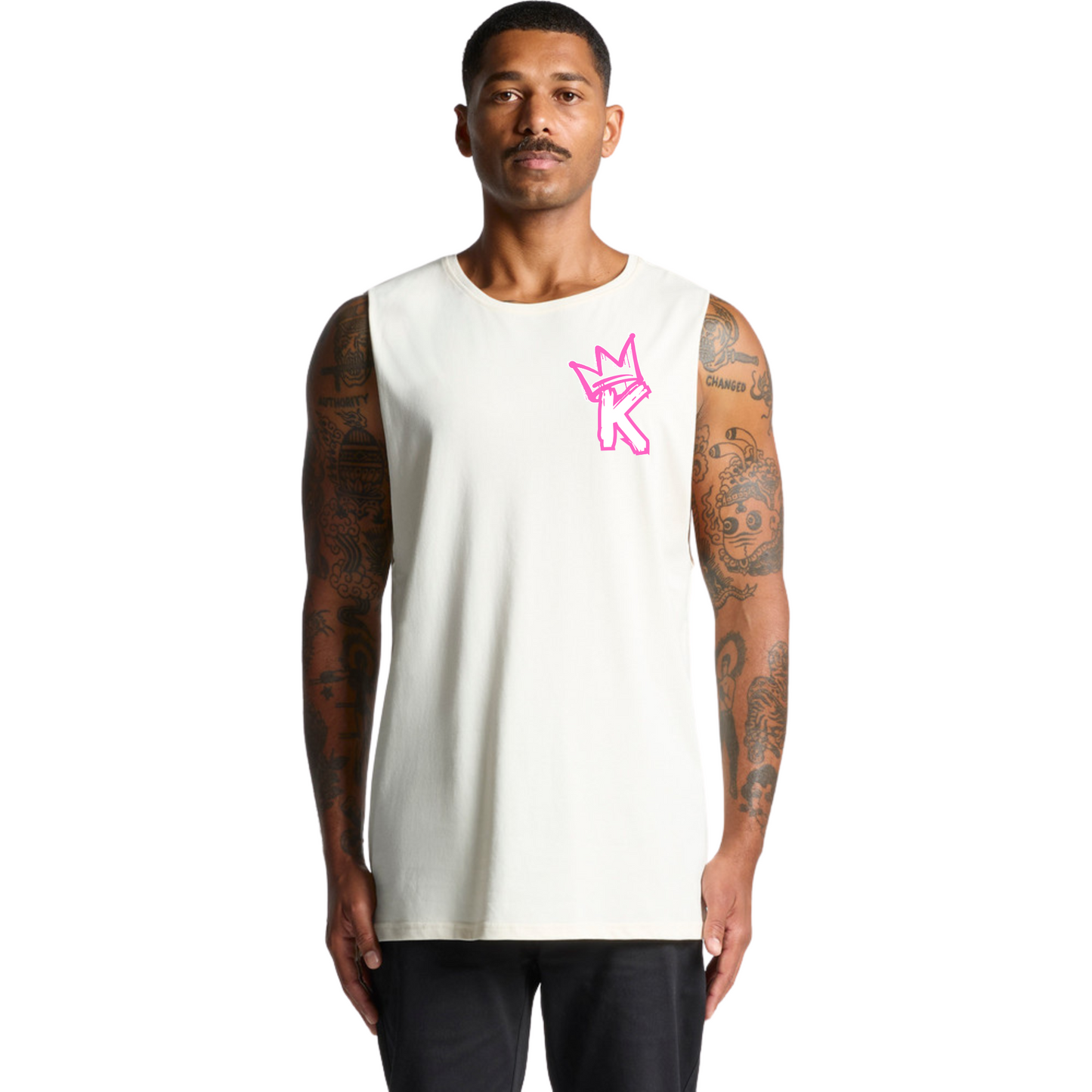 Pink Back Crown - Mens Tank